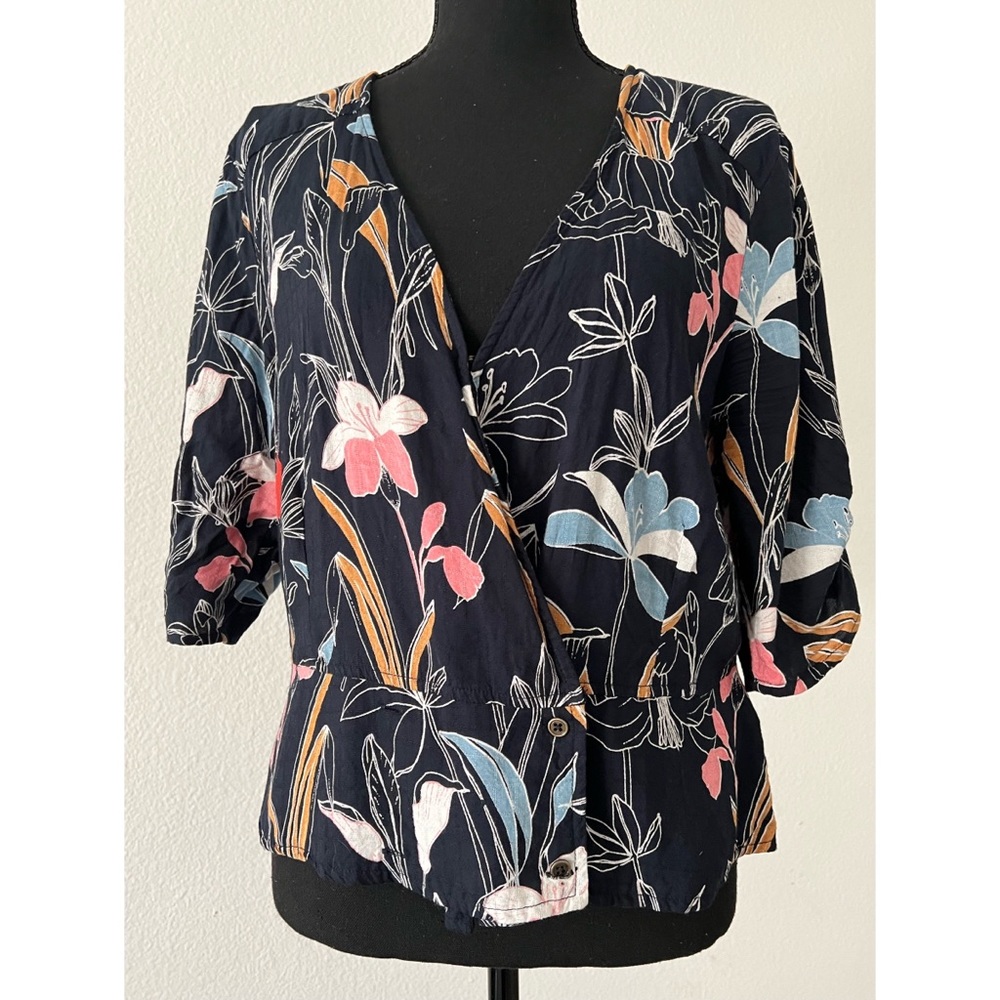 O'Neill Wrap Front Floral Blouse